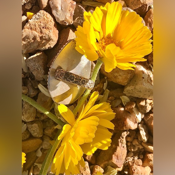 Inlaid Turquoise Handcrafted Southwestern Sterling Silver Ring - Picture 11 of 13